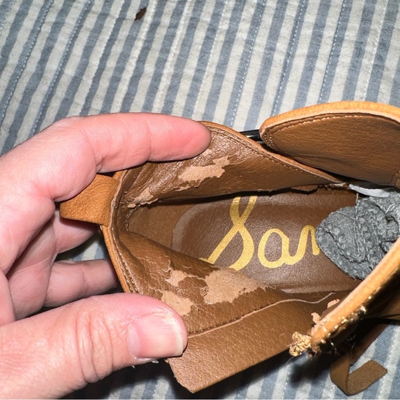 SAM EDELMAN Neena Brown Leather Point-Toe Ankle Boots 6.5 - Picture 14 of 15